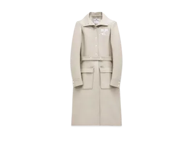 Courreges Reedition Vinyl Trench Coat "Mastic Grey"