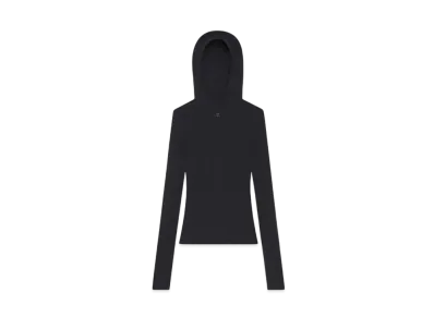 Courreges Light Knit Hoodie "Black"