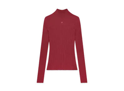 Courreges Long Sleeved Solar Sweater "Grenat"