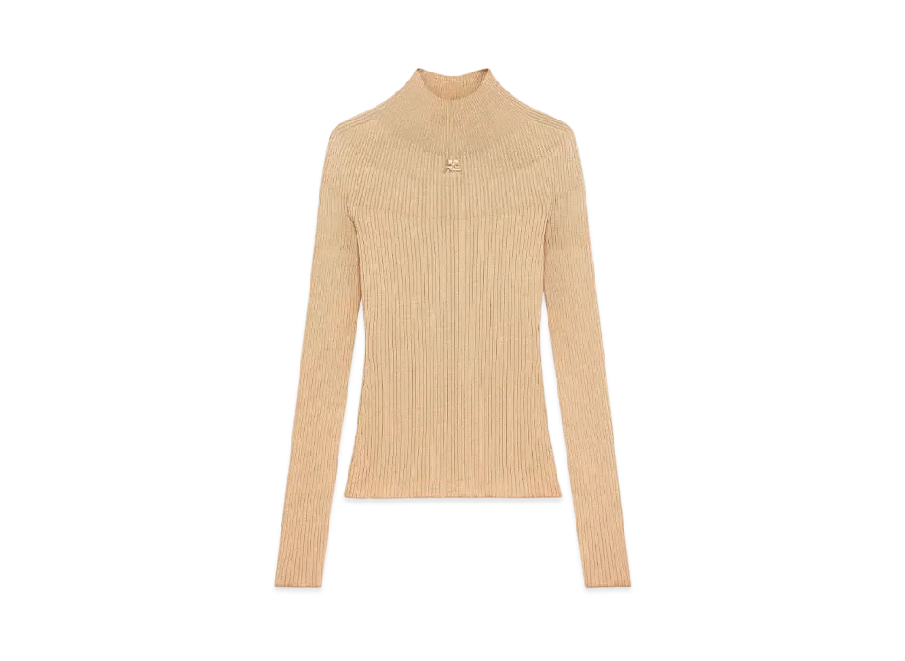 Courreges Long Sleeved Solar Sweater "Camel"
