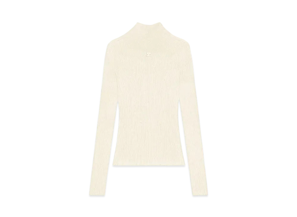 Courreges Long Sleeved Solar Sweater "Natural Beige"