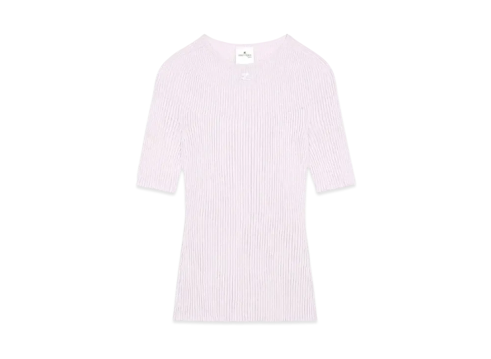 Courreges Solar Light Rib Sweater "Mist"