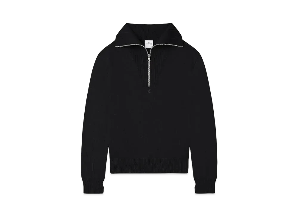 Courreges Trucker Wool Sweater "Black"