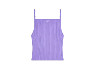 Courreges Rib Knit Tank Top "Pure Purple"