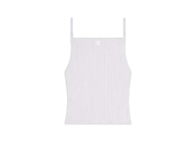 Courreges Rib Knit Tank Top "Mist"