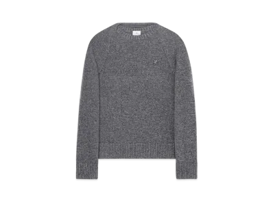 Courreges Wool Sweater With Drap Behind The Back "Hether Grey"