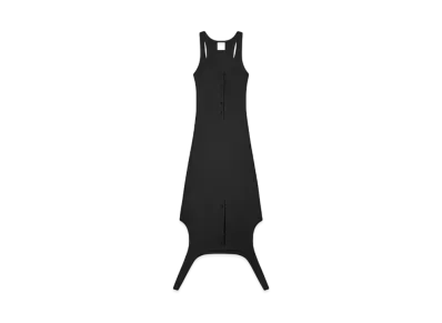 Courreges Reversed Midi Light Knit Dress "Black"