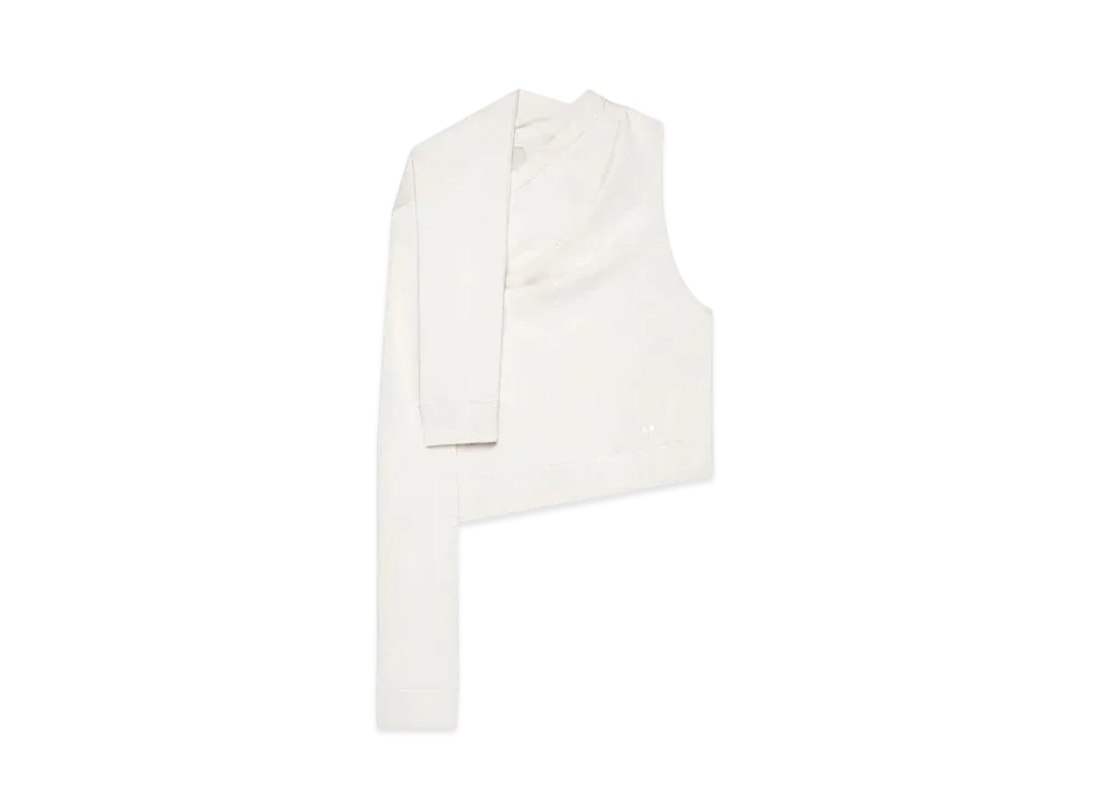 Courreges Asymmetric Off Shoulder Sweater "Oat Meal"