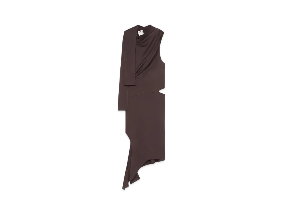 Courreges Off Shoulder Dress "Chocolate"