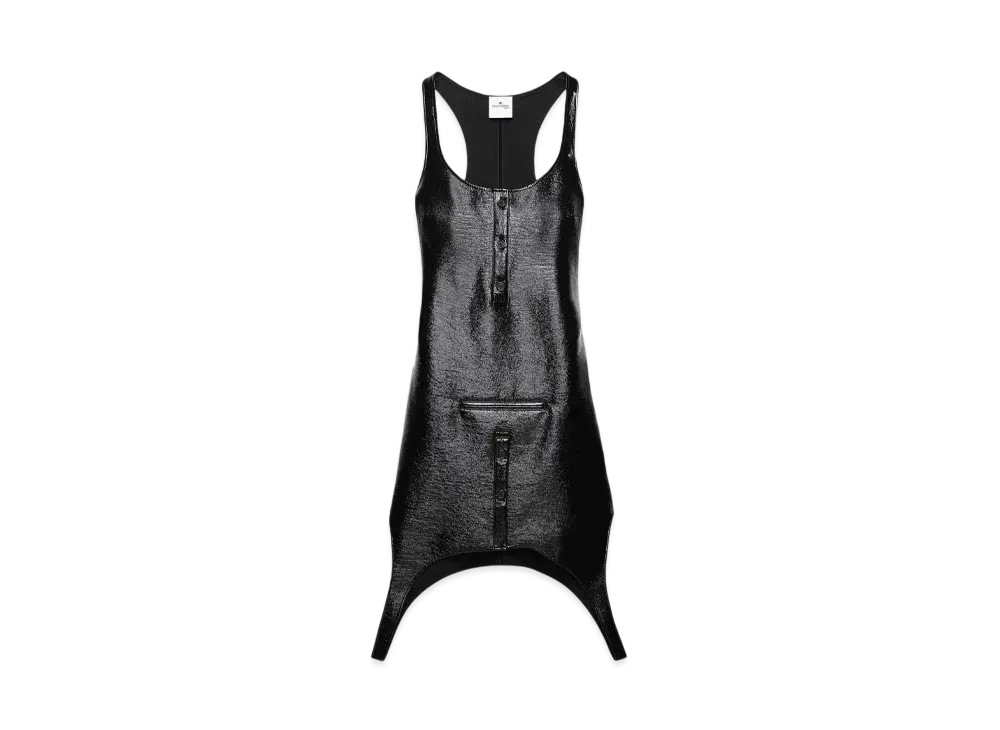 Courreges Reversed Mini Vinyl Dress "Black"