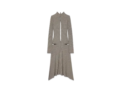Courreges Volcano Midi Jersey Dress "Natural/Mud Brown"