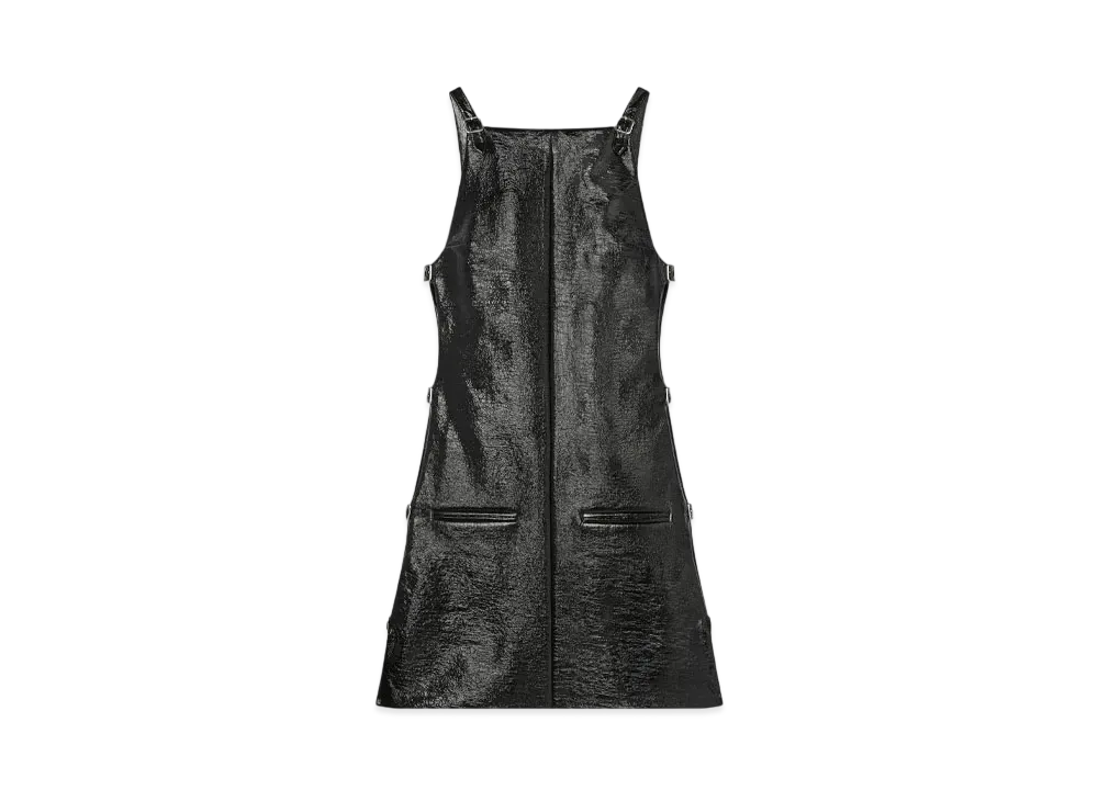 Courreges Multi-Buckle Vinyl Dress "Black"
