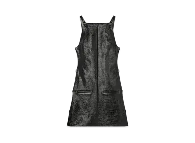 Courreges Multi-Buckle Vinyl Dress "Black"