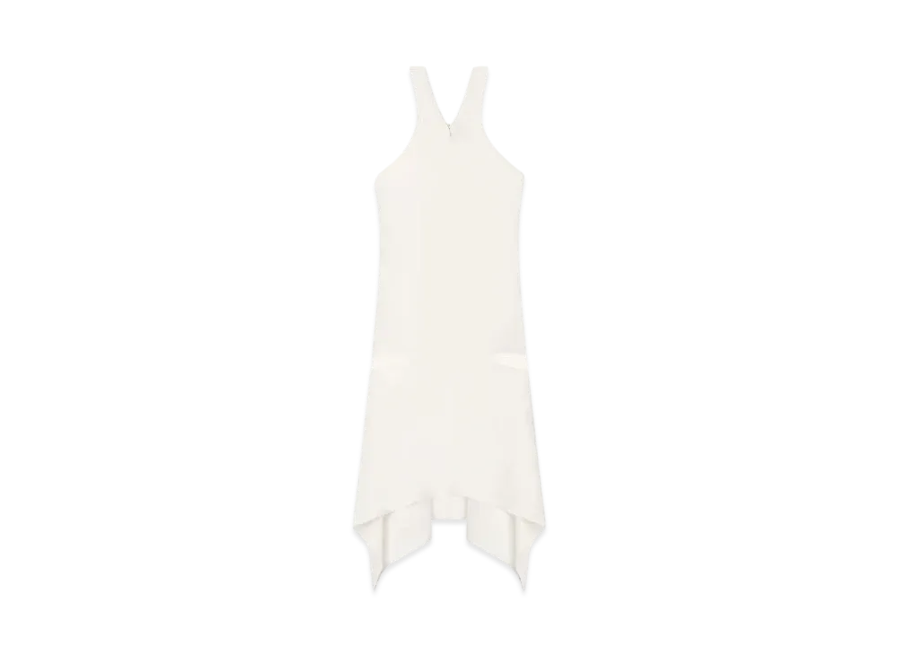 Courreges Criss Cross Jersey Mini Dress "Heritage White"