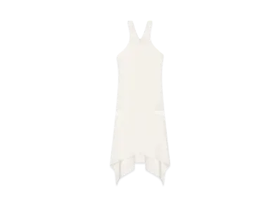 Courreges Criss Cross Jersey Mini Dress "Heritage White"