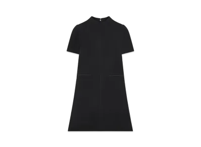 Courreges Twill A-Line Dress "Black"