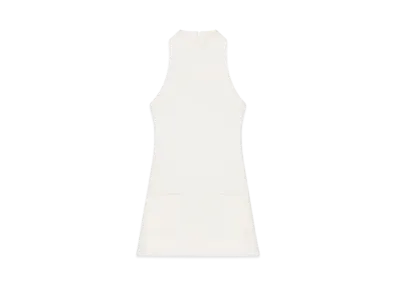 Courreges Sleeveless Twill A-Line Dress "Heritage White"