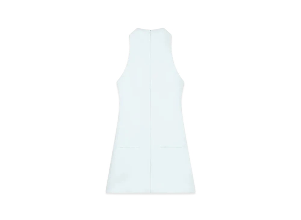 Courreges Sleeveless Twill A-Line Dress "Iceberg"