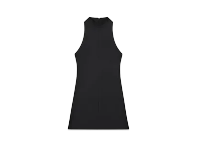 Courreges Sleeveless Twill A-Line Dress "Black"