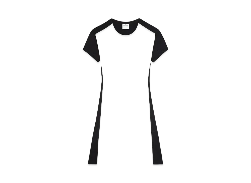 Courreges Contrast Frame Mini Dress "Heritage White/Black"