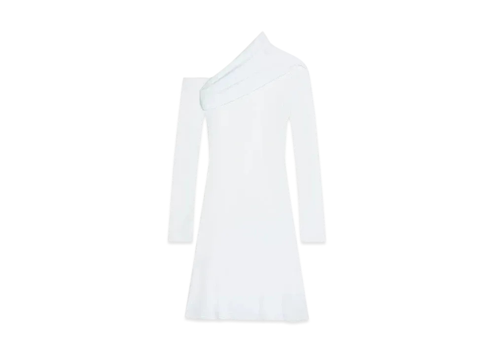 Courreges Twist Crepe Mini Dress "Iceberg"