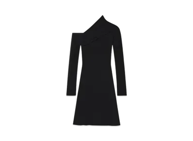 Courreges Twist Crepe Mini Dress "Black"