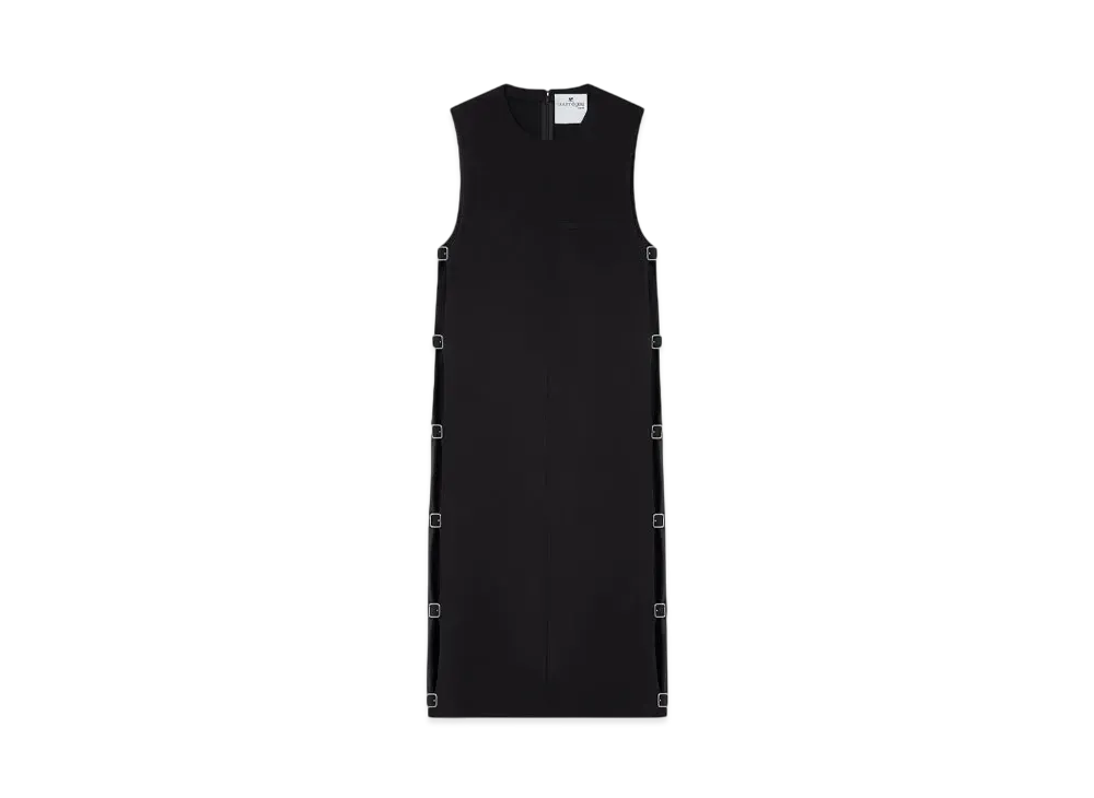 Courreges Multi-Buckle Midi Dress "Black"