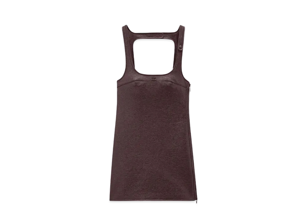 Courreges Reedition Vinyl Dress "Burgundy"