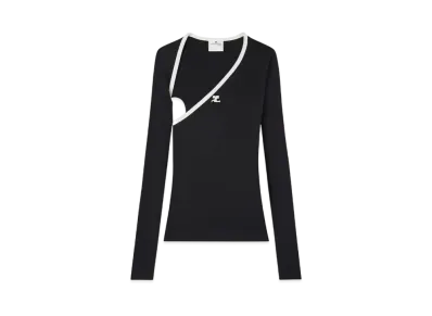 Courreges Slash T-Shirt "Black/Heritage White"