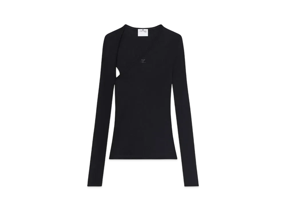 Courreges Slash T-Shirt "Black"