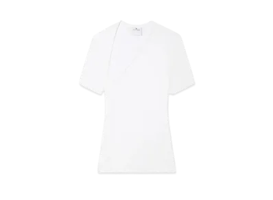 Courreges Slash Contrast T-Shirt "Heritage White"
