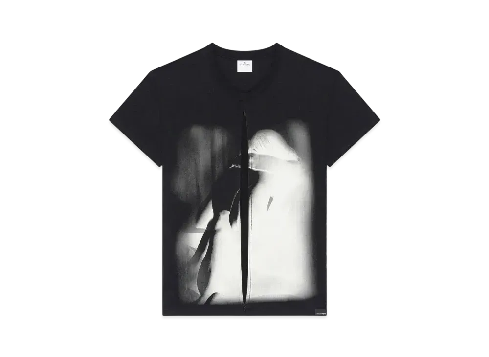 Courreges Lovers Zipped T- Shirt "Black/Natural"