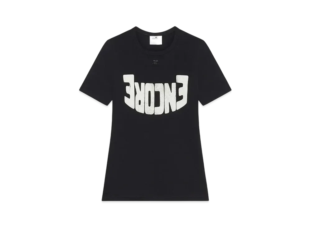 Courreges Encore Contrast T-Shirt "Black/Natural"