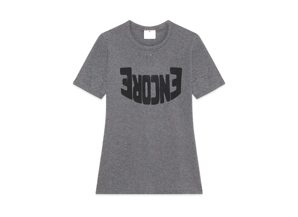 Courreges Encore Contrast T-Shirt "Dark Heather Grey/Black"