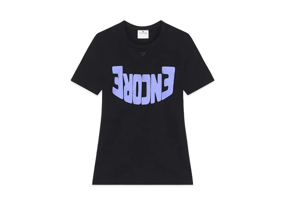 Courreges Encore Contrast T-Shirt "Black/Purple"