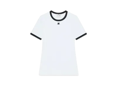 Courreges Signature Contrast T-Shirt "Iceberg/Black"