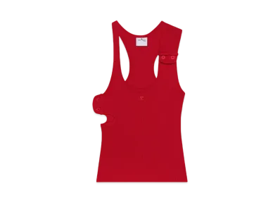 Courreges 90'S Rib Tank Top "Ruby"
