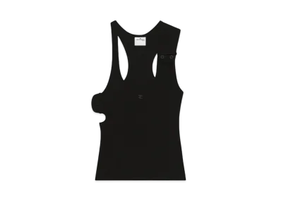 Courreges 90'S Rib Tank Top "Black"
