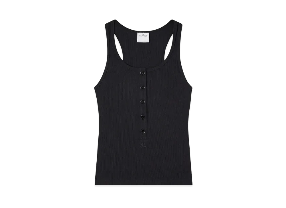 Courreges Rib 90'S Tank Top "Black"