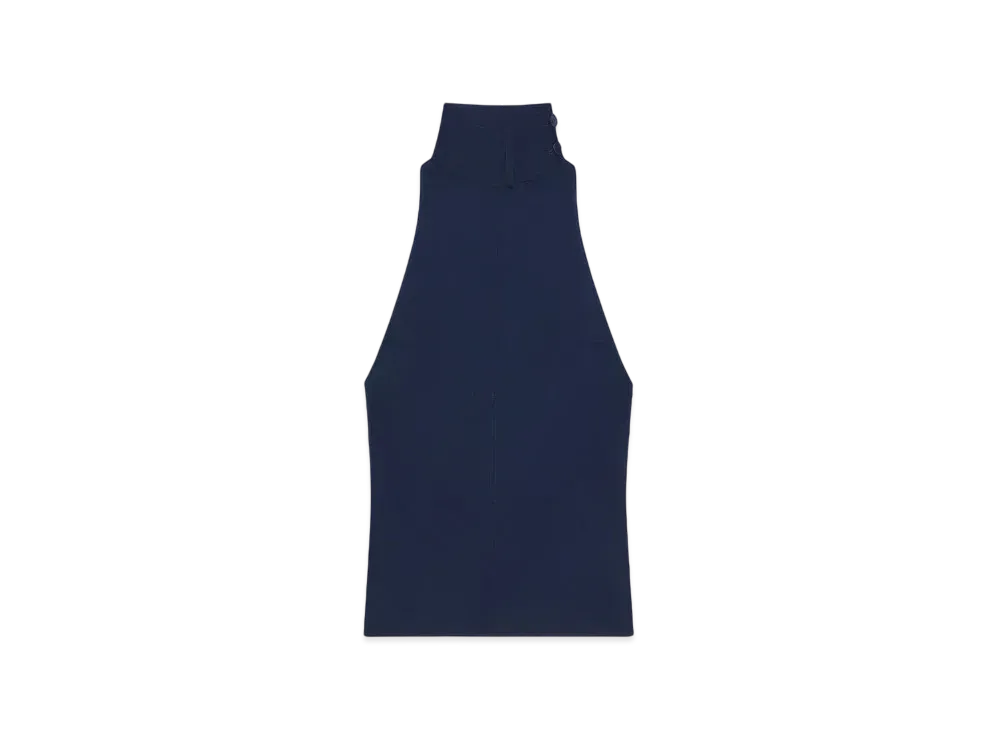 Courreges Sleeveless Scarf Blouse "Navy"