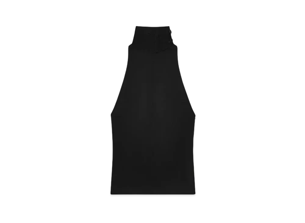 Courreges Sleeveless Scarf Blouse "Black"