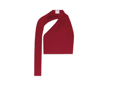 Courreges Slash Crop Top "Grenat"