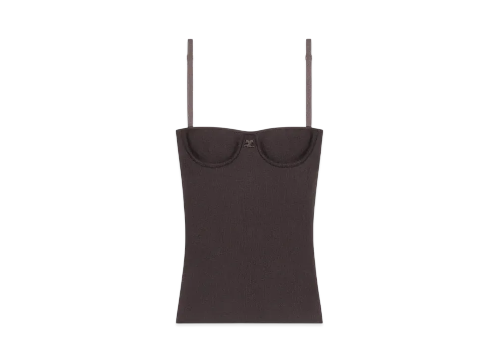 Courreges Lingerie Interlock Top "Chocolate"