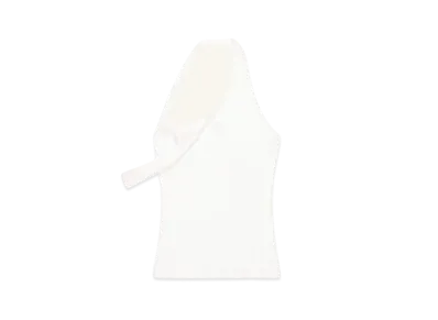 Courreges Asymmetric Rib 90'S Tank Top "Heritage White"