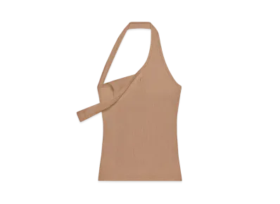 Courreges Asymmetric Rib 90'S Tank Top "Dune"