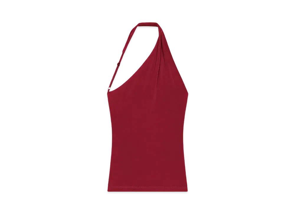 Courreges Slash Asymmetrical Top "Grenat"