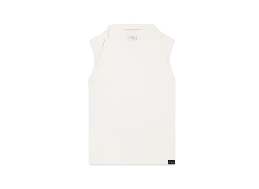 Courreges Draped Tank Top "Natural Beige"