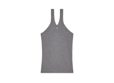 Courreges Zipped Tank Top "Dark Heather Grey"