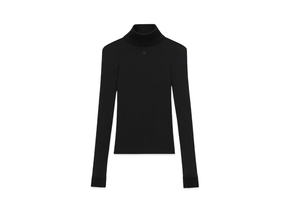 Courreges Reedition Second Skin Top "Black"