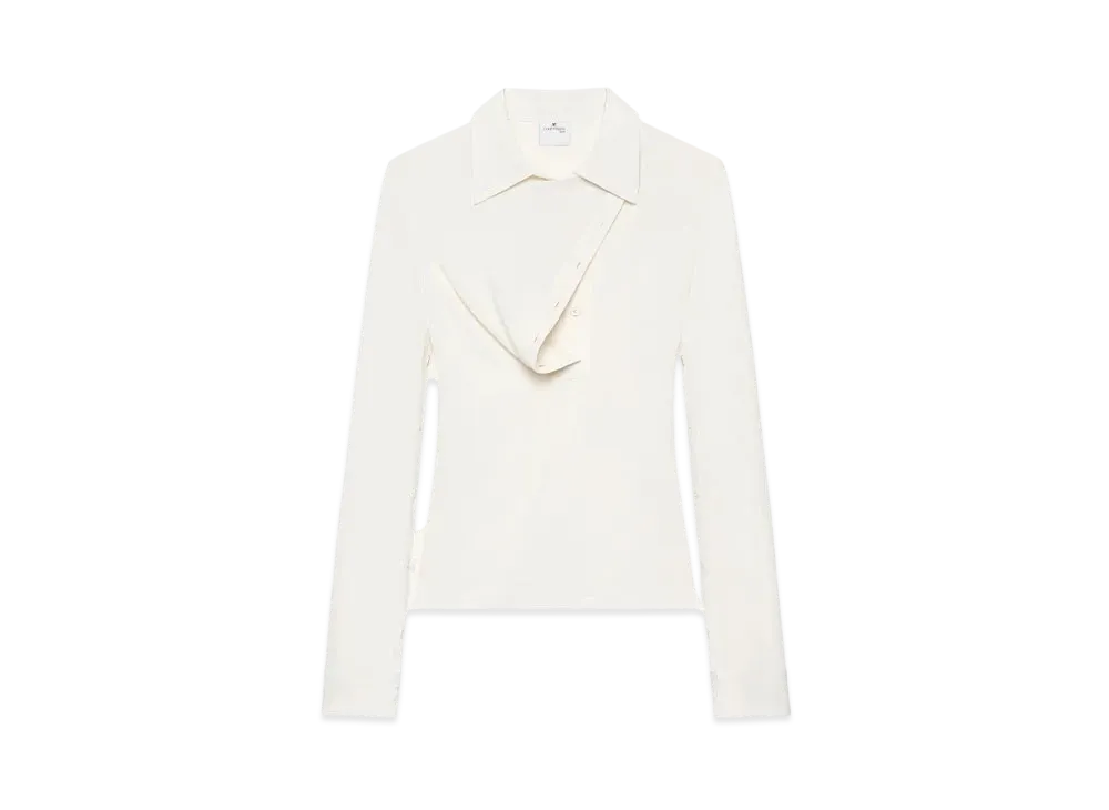 Courreges Oblique Polo Shirt "Natural Beige"